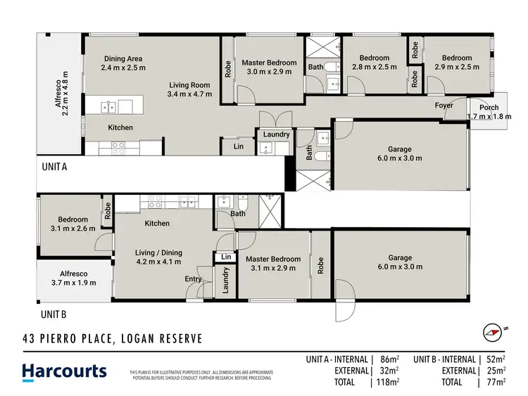 Floorplan of Homely house listing, 43 Pierro Place, Logan Reserve QLD 4133