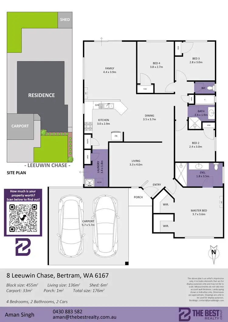 Floorplan of Homely house listing, 8 Leeuwin Chase, Bertram WA 6167