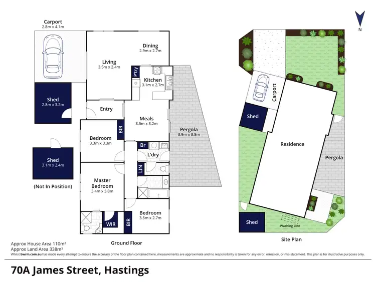 Floorplan of Homely house listing, 70A James Street, Hastings VIC 3915