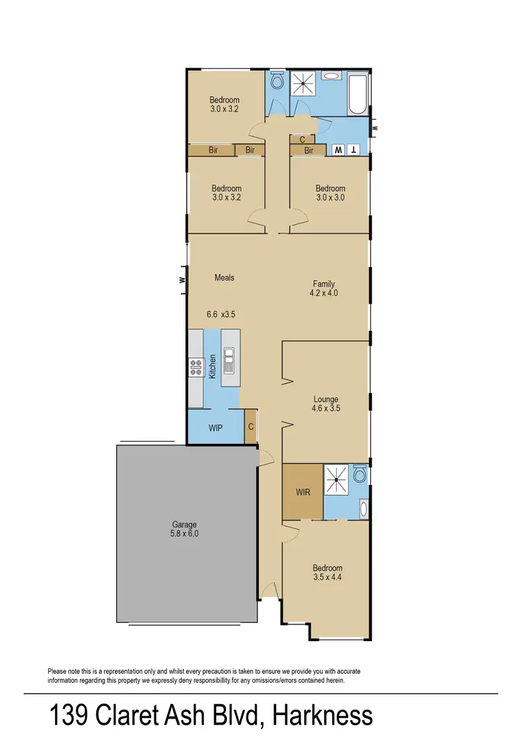 Floorplan of Homely house listing, 139 Claret Ash Boulevard, Harkness VIC 3337