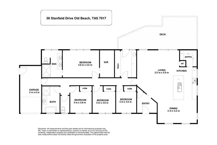 Floorplan of Homely house listing, 39 Stanfield Drive, Old Beach TAS 7017