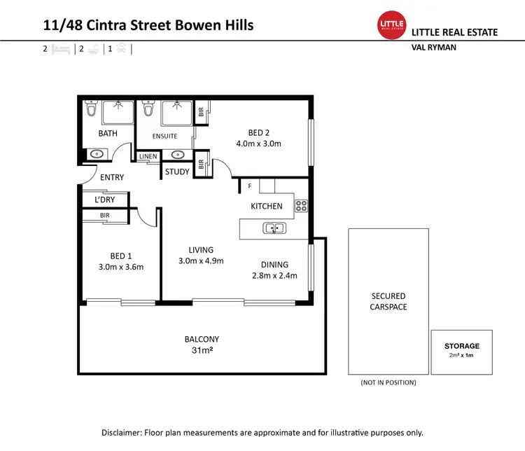 Floorplan of Homely unit listing, 11/48 Cintra Road, Bowen Hills QLD 4006
