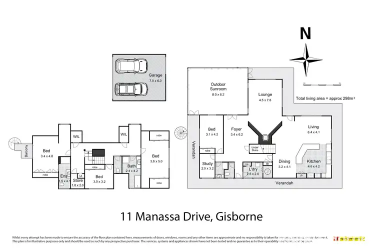 Floorplan of Homely house listing, 11 Manassa Drive, Gisborne VIC 3437