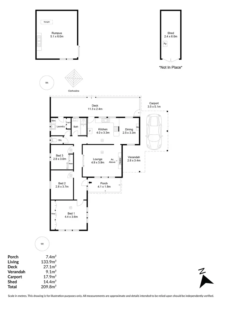 Floorplan of Homely house listing, 33 Fletcher Road, Elizabeth East SA 5112