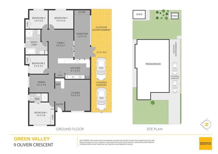 Floorplan of Homely house listing, 9 Oliveri Crescent, Green Valley NSW 2168