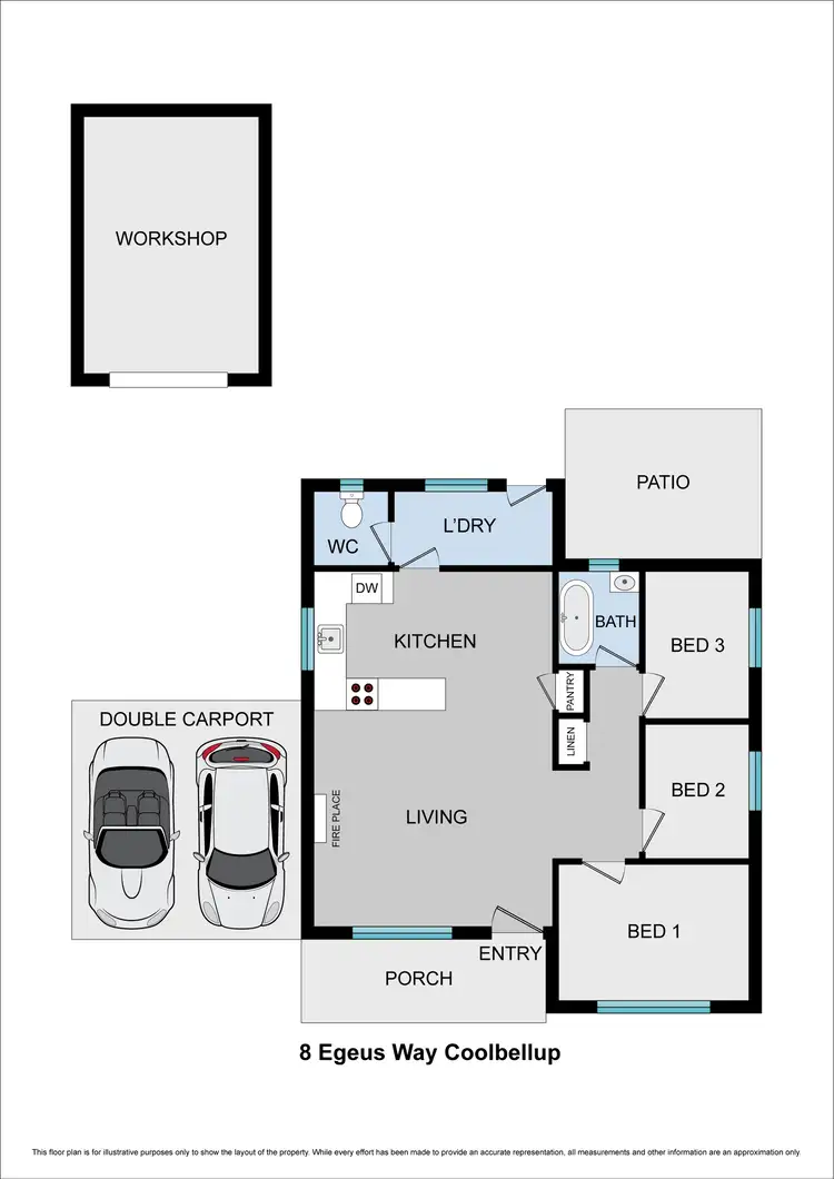 Floorplan of Homely house listing, 8 Egeus Way, Coolbellup WA 6163