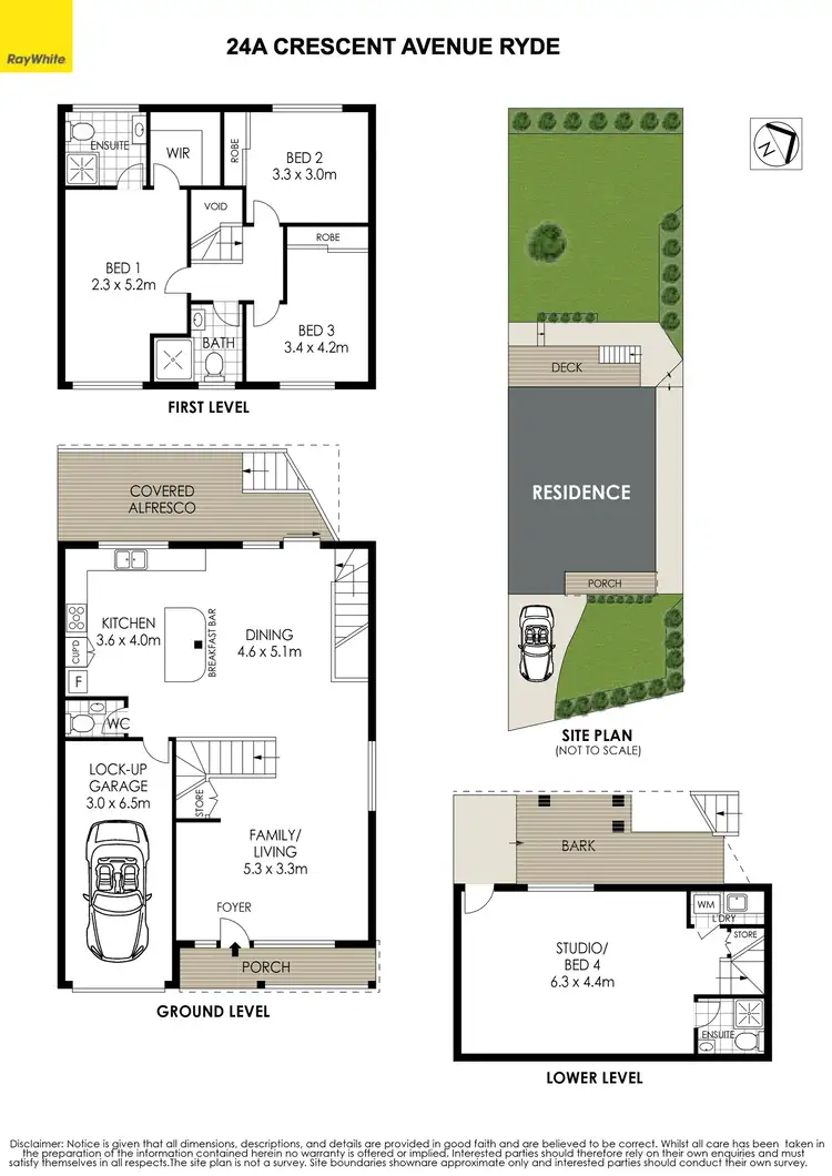 Floorplan of Homely semi-detached listing, 24A Crescent Avenue, Ryde NSW 2112