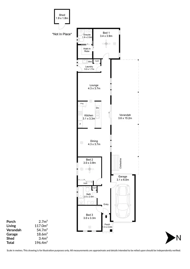 Floorplan of Homely house listing, 17A Wingate Street, Greenacres SA 5086