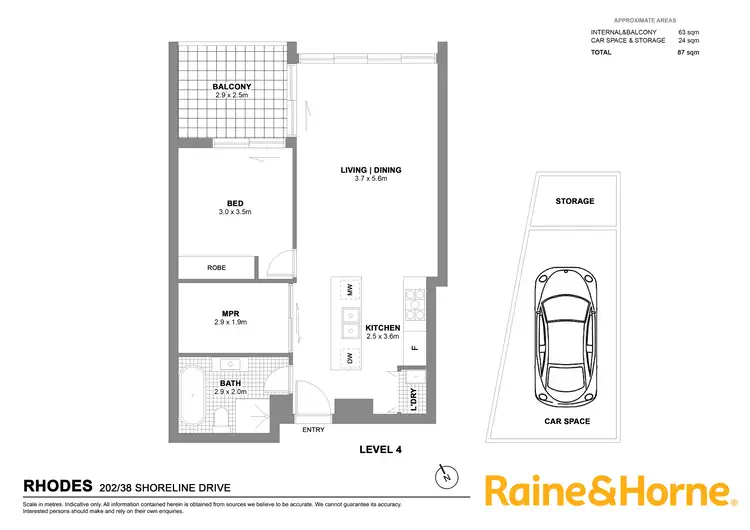 Floorplan of Homely apartment listing, 202/38 Shoreline Drive, Rhodes NSW 2138