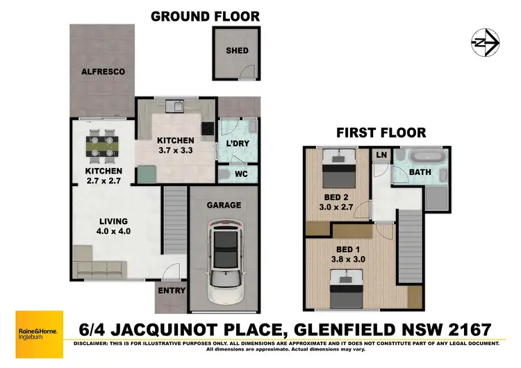 Floorplan of Homely house listing, 6/4 Jacquinot Place, Glenfield NSW 2167