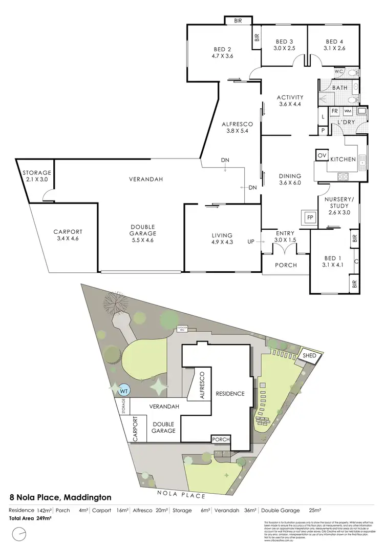 Floorplan of Homely house listing, 8 Nola Place, Maddington WA 6109