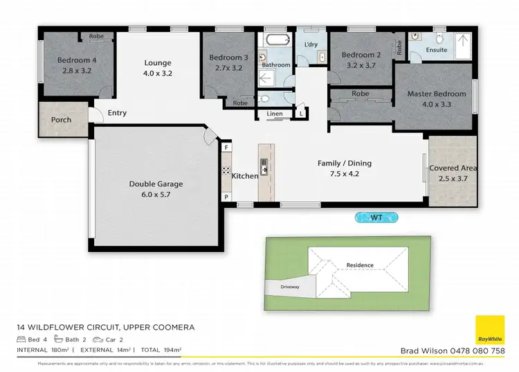 Floorplan of Homely house listing, 14 Wildflower Circuit, Upper Coomera QLD 4209
