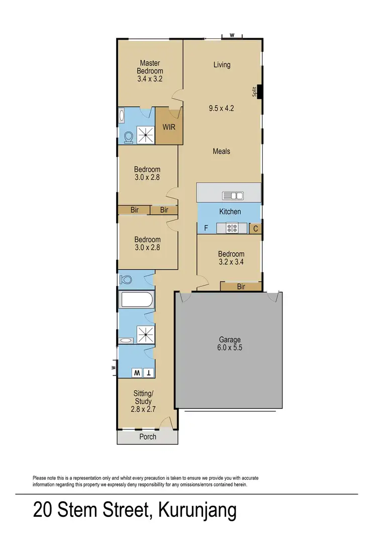 Floorplan of Homely house listing, 20 Stem Street, Kurunjang VIC 3337
