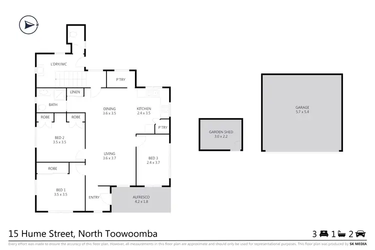 Floorplan of Homely house listing, 15 Hume Street, North Toowoomba QLD 4350