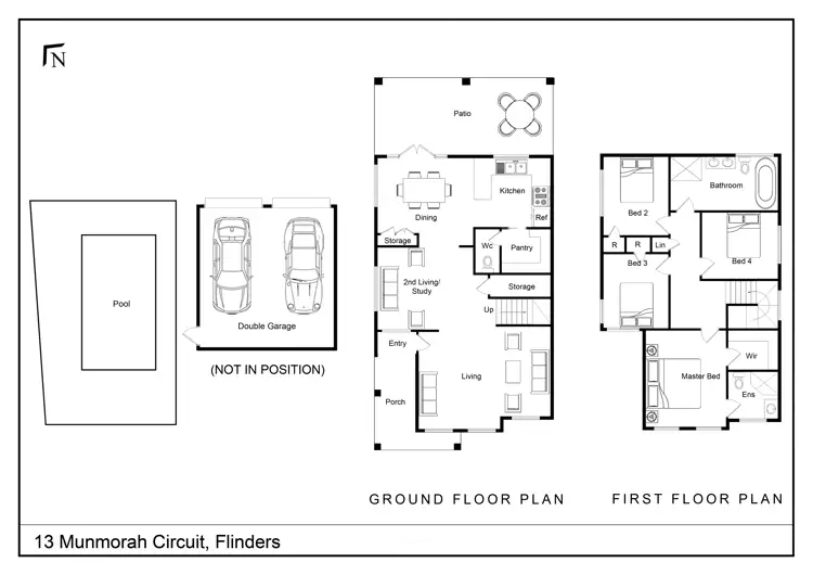 Floorplan of Homely house listing, 13 Munmorah Circuit, Flinders NSW 2529