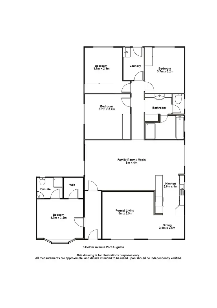 Floorplan of Homely house listing, 8 Holder Avenue, Port Augusta SA 5700