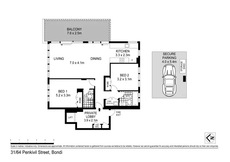 Floorplan of Homely apartment listing, 31/64 Penkivil Street, Bondi NSW 2026