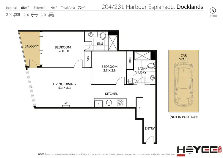 Floorplan of Homely apartment listing, 204/231 Harbour Esplanade, Docklands VIC 3008