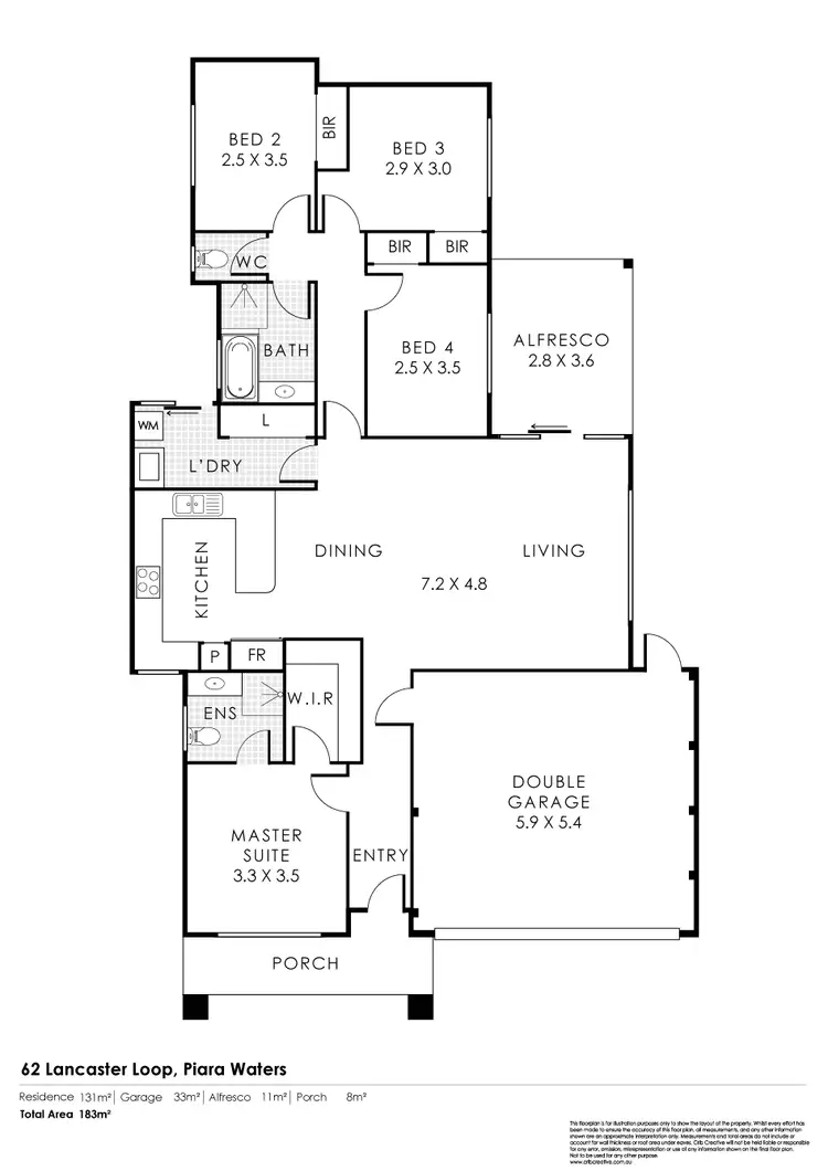 Floorplan of Homely house listing, 62 Lancaster Loop, Piara Waters WA 6112