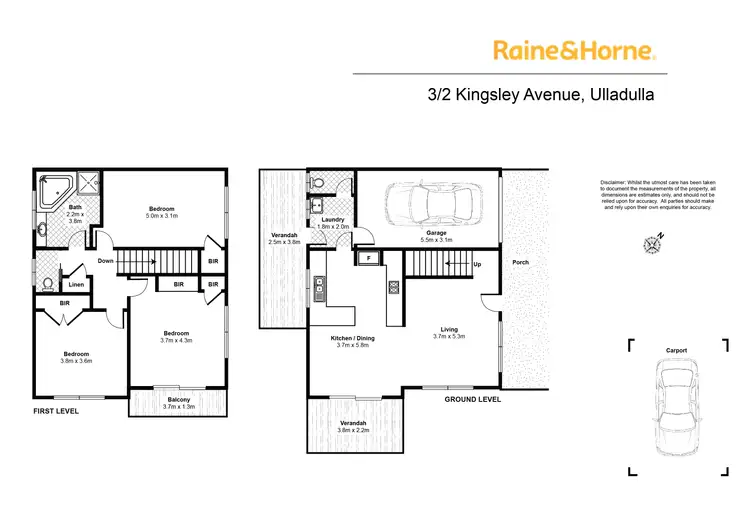 Floorplan of Homely townhouse listing, 3/2 Kingsley Avenue, Ulladulla NSW 2539
