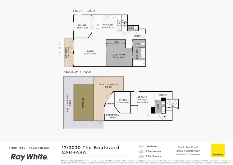 Floorplan of Homely apartment listing, 17/3030 The Boulevard, Carrara QLD 4211