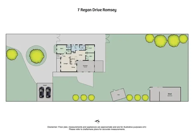 Floorplan of Homely house listing, 7 Regan Drive, Romsey VIC 3434