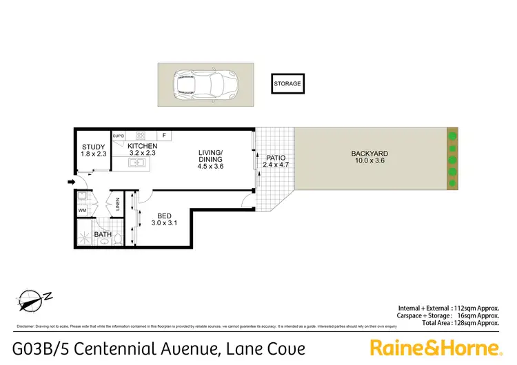 Floorplan of Homely apartment listing, 3B/5 Centennial Avenue, Lane Cove NSW 2066