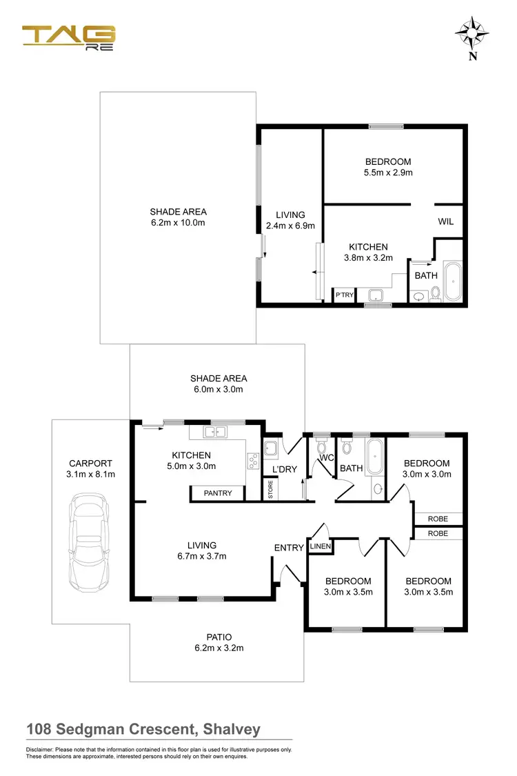 Floorplan of Homely house listing, 108 Sedgman Crescent, Shalvey NSW 2770