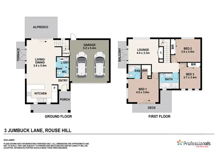 Floorplan of Homely house listing, 3 Jumbuck Lane, Rouse Hill NSW 2155