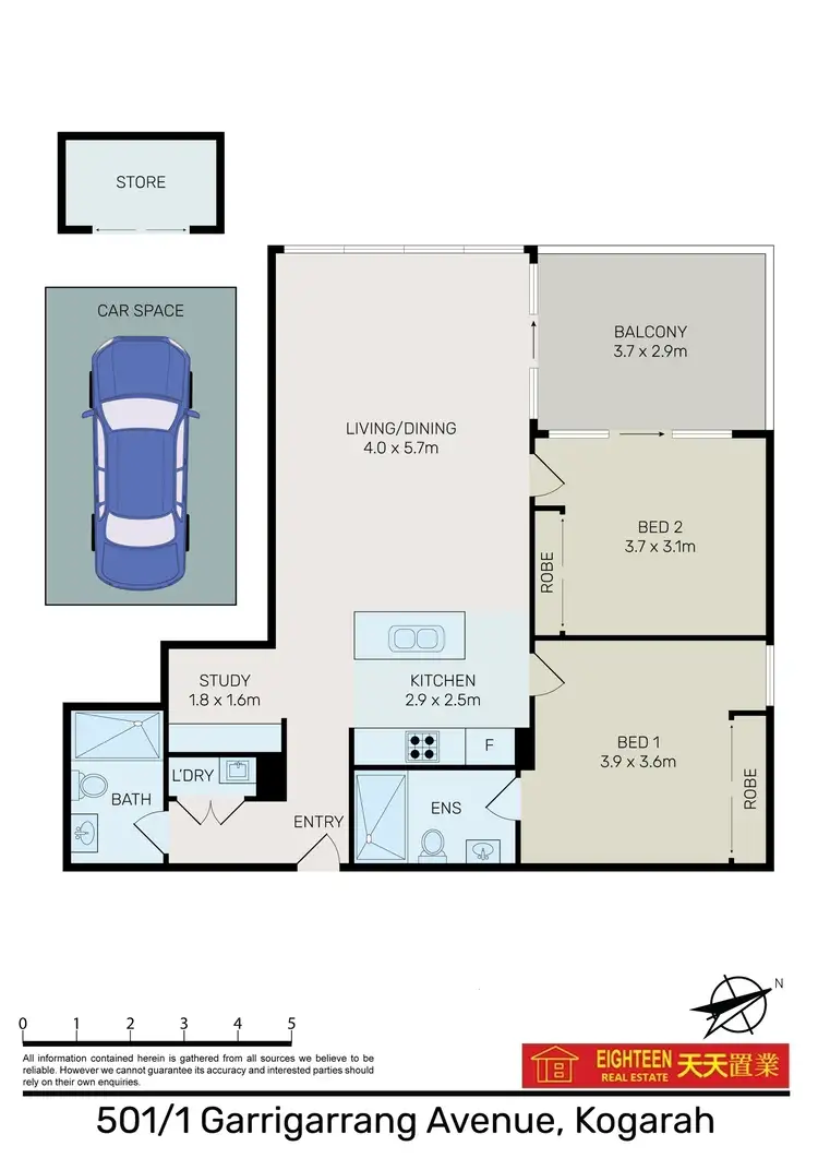 Floorplan of Homely apartment listing, 501/1 Garrigarrang Avenue, Kogarah NSW 2217