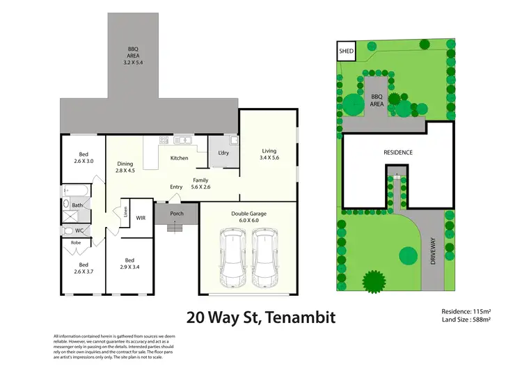 Floorplan of Homely house listing, 20 Way Street, Tenambit NSW 2323