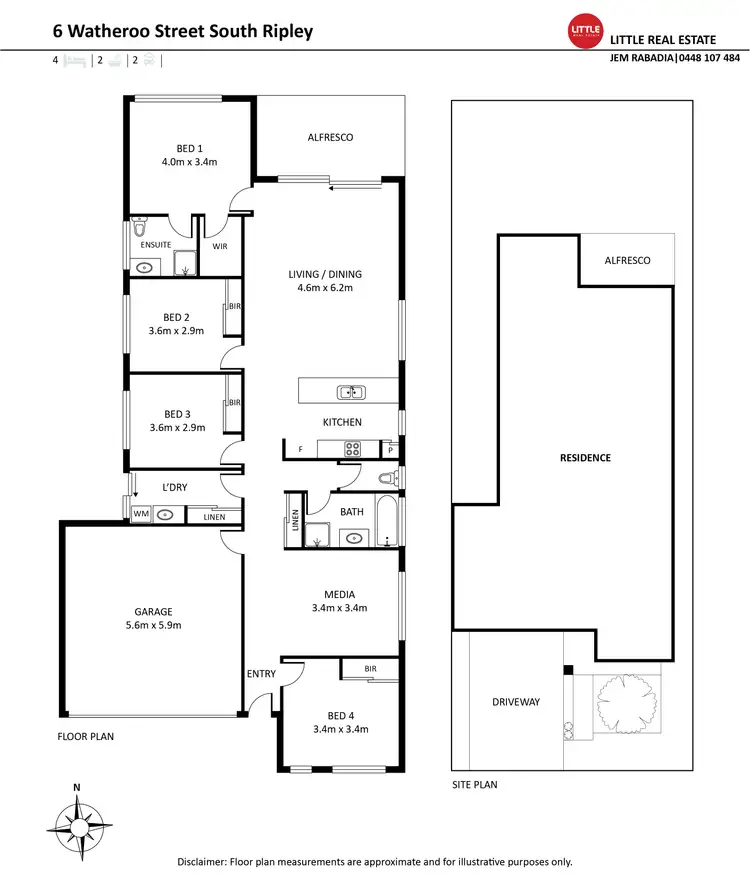 Floorplan of Homely house listing, 6 Watheroo Street, South Ripley QLD 4306