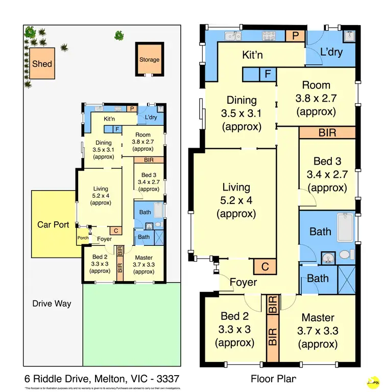 Floorplan of Homely house listing, 60 Riddle Drive, Melton VIC 3337