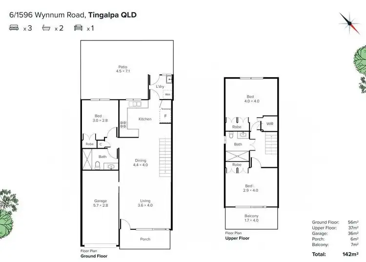 Floorplan of Homely townhouse listing, 6/1596 Wynnum Road, Tingalpa QLD 4173