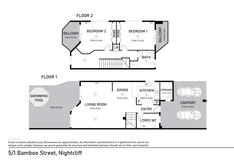 Floorplan of Homely townhouse listing, 5/1 Bamboo Street, Nightcliff NT 810