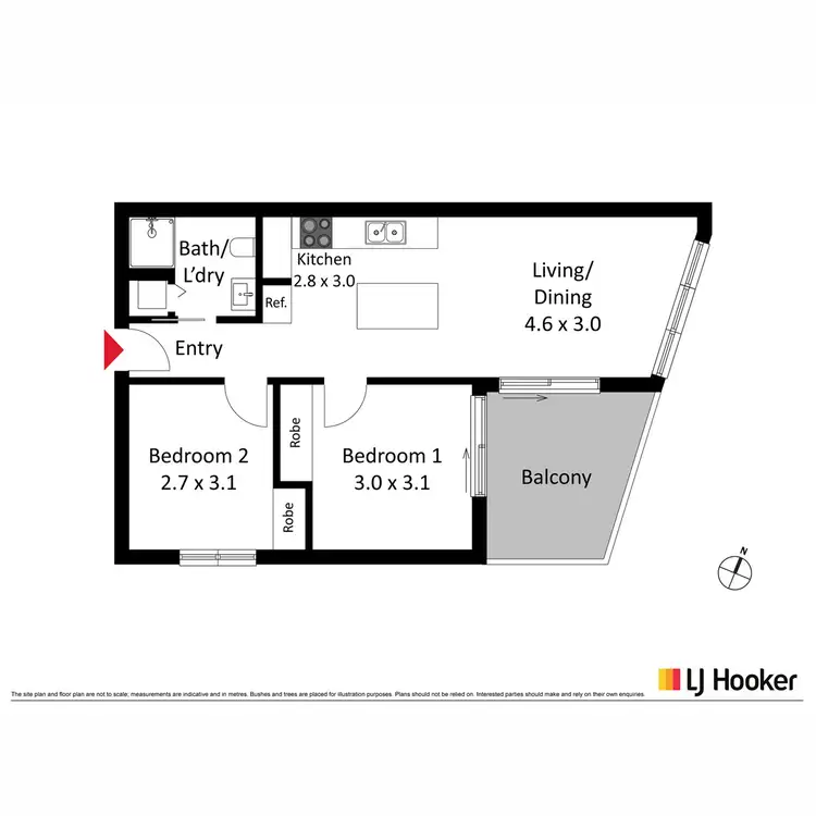 Floorplan of Homely apartment listing, 28/2 Bamblett Rise, Denman Prospect ACT 2611