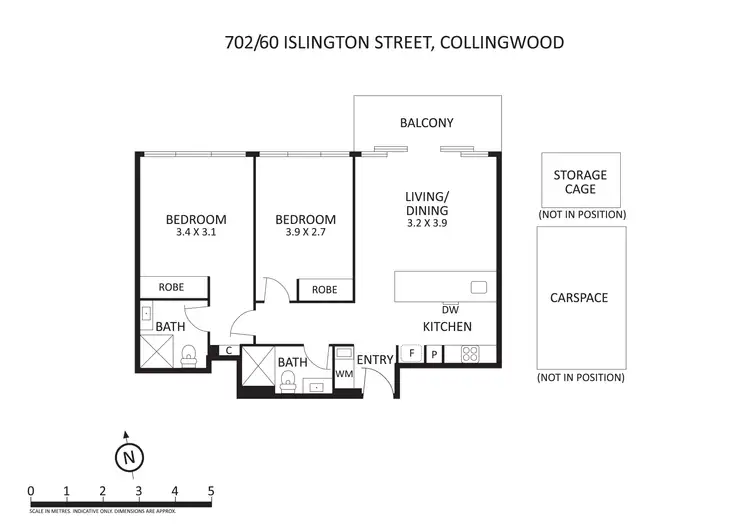 Floorplan of Homely apartment listing, 702/60 Islington Street, Collingwood VIC 3066