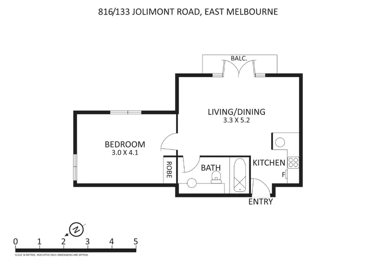 Floorplan of Homely apartment listing, 816/133 Jolimont Road, East Melbourne VIC 3002