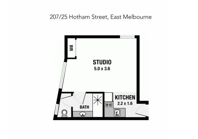 Floorplan of Homely apartment listing, 207/25 Hotham Street, East Melbourne VIC 3002