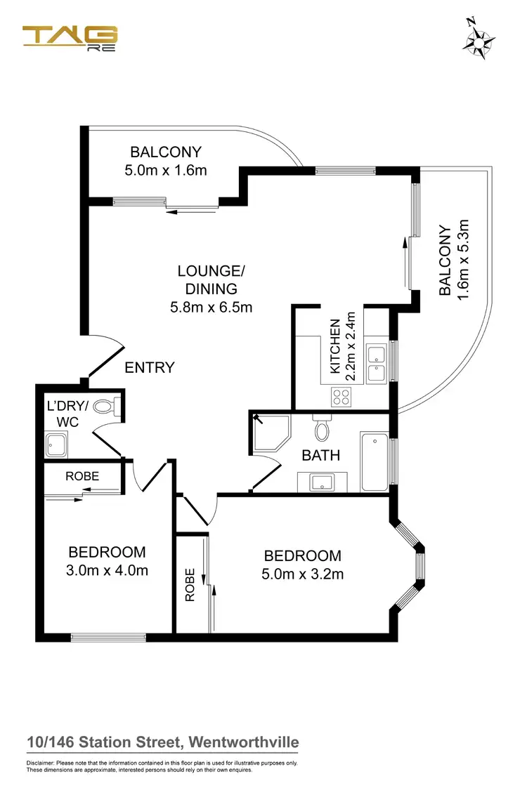 Floorplan of Homely unit listing, 10/146 Station Street, Wentworthville NSW 2145