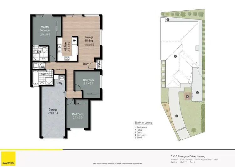 Floorplan of Homely semi-detached listing, 2/10 Rivergum Drive, Nerang QLD 4211
