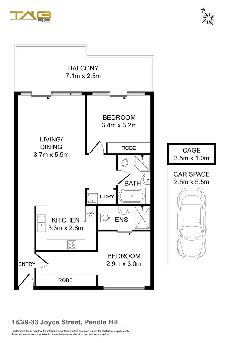 Floorplan of Homely unit listing, 18/29-33 Joyce Street, Pendle Hill NSW 2145