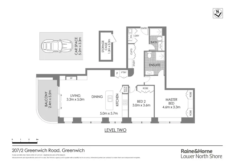 Floorplan of Homely apartment listing, 207/2 Greenwich Road, Greenwich NSW 2065