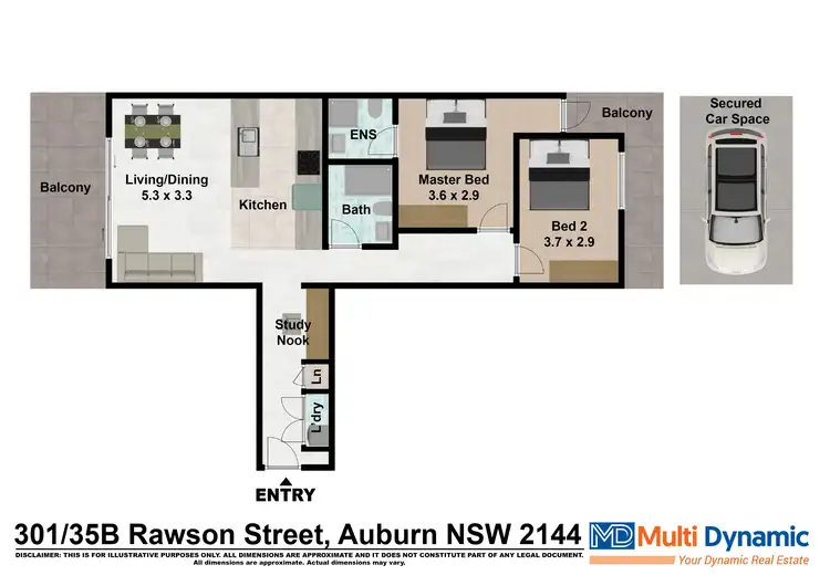 Floorplan of Homely apartment listing, 301B/35-37 Rawson Street, Auburn NSW 2144