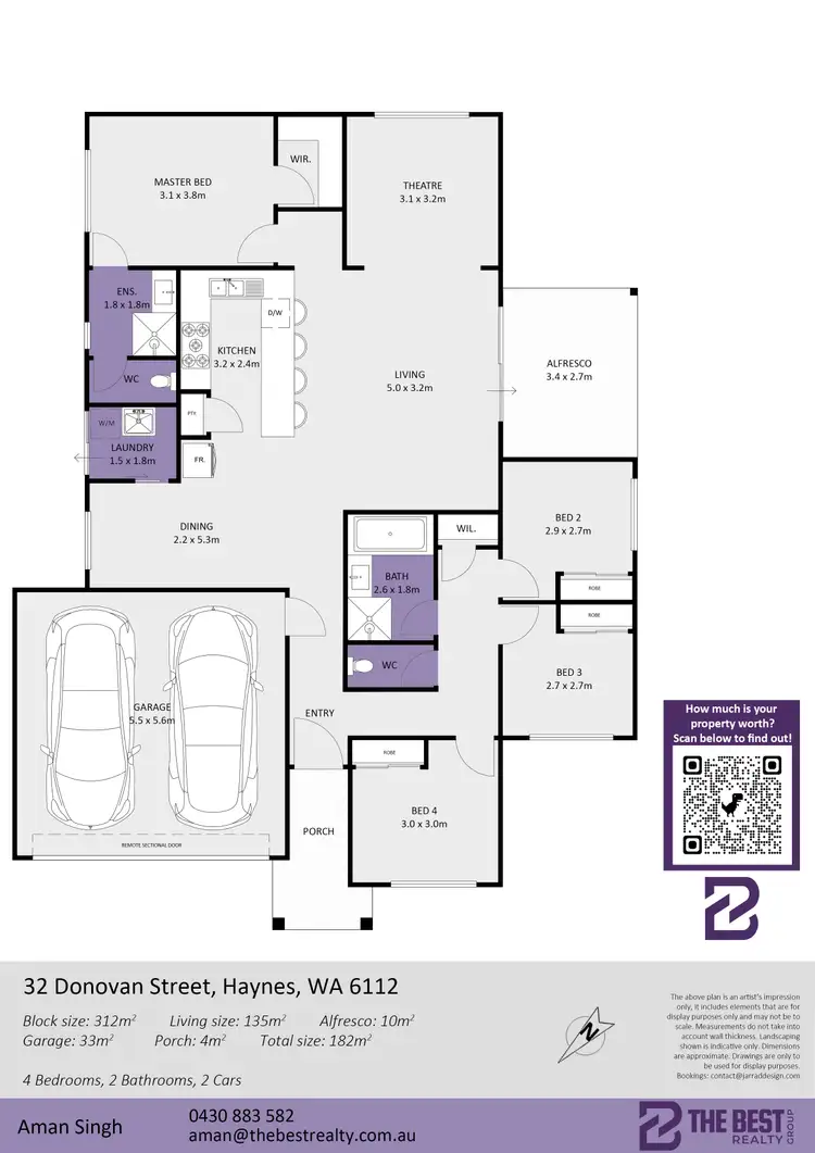 Floorplan of Homely house listing, 32 Donovan Street, Haynes WA 6112