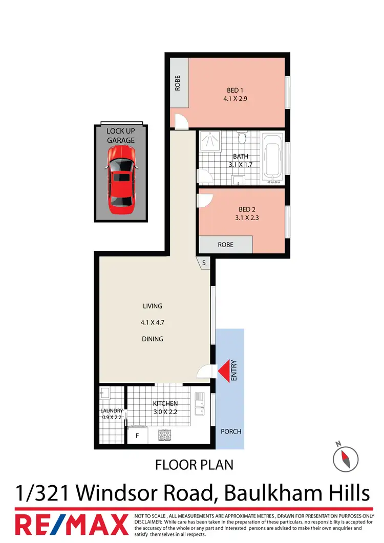 Floorplan of Homely unit listing, 1/321 Windsor Road, Baulkham Hills NSW 2153