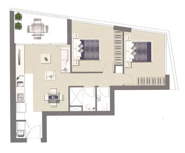 Floorplan of Homely unit listing, 20303/8 Hercules Street, Hamilton QLD 4007