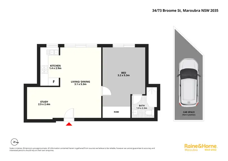 Floorplan of Homely unit listing, 34/73 Broome Street, Maroubra NSW 2035