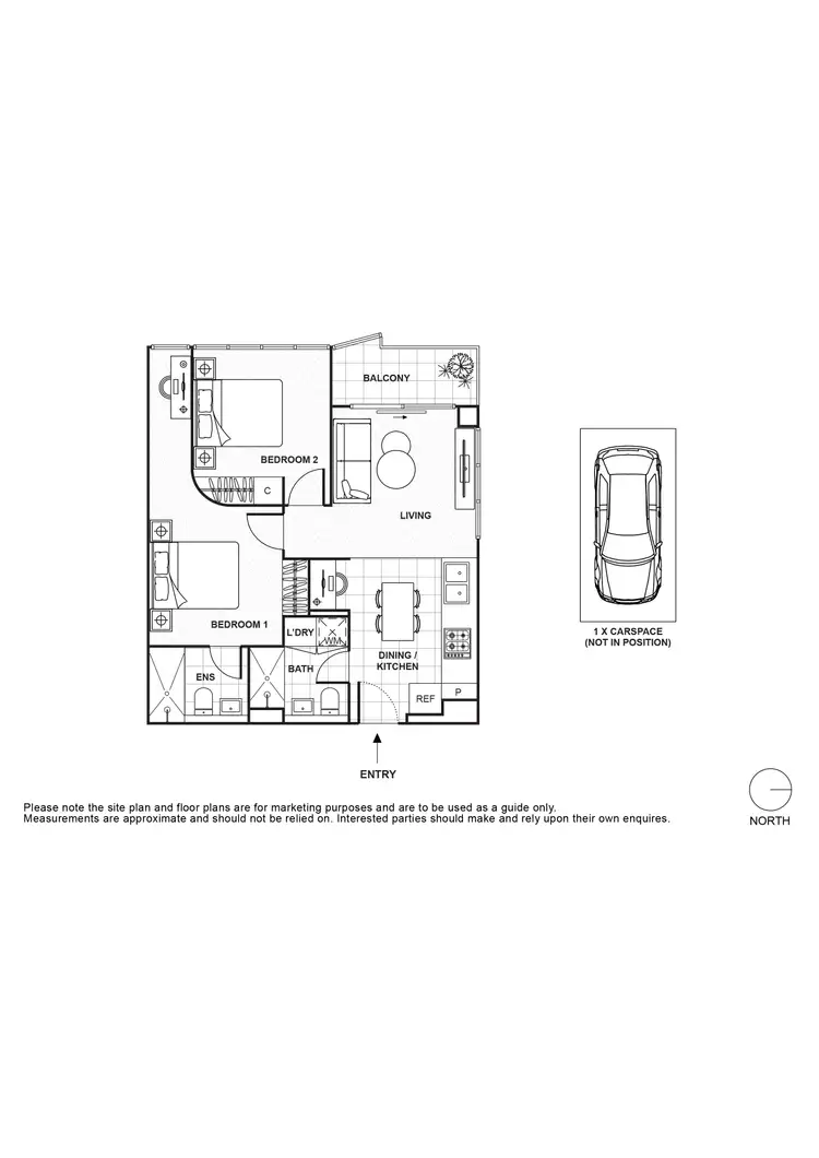 Floorplan of Homely apartment listing, 504/8 Daly Street, South Yarra VIC 3141