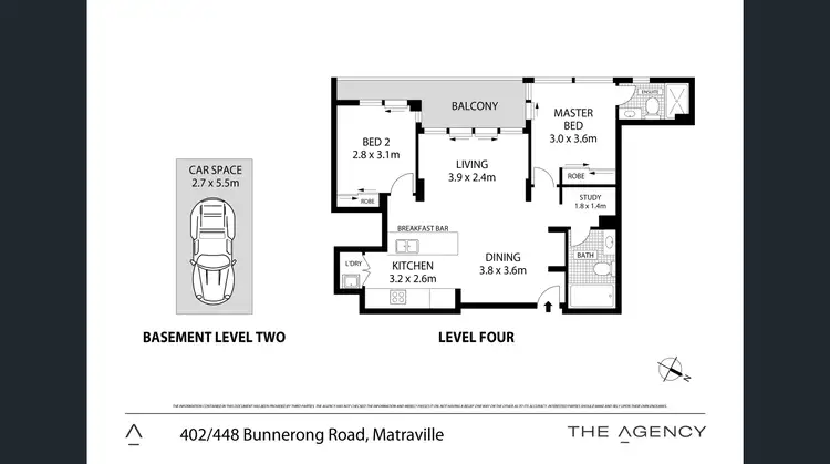 Floorplan of Homely apartment listing, 402/448 Bunnerong Rd, Matraville NSW 2036
